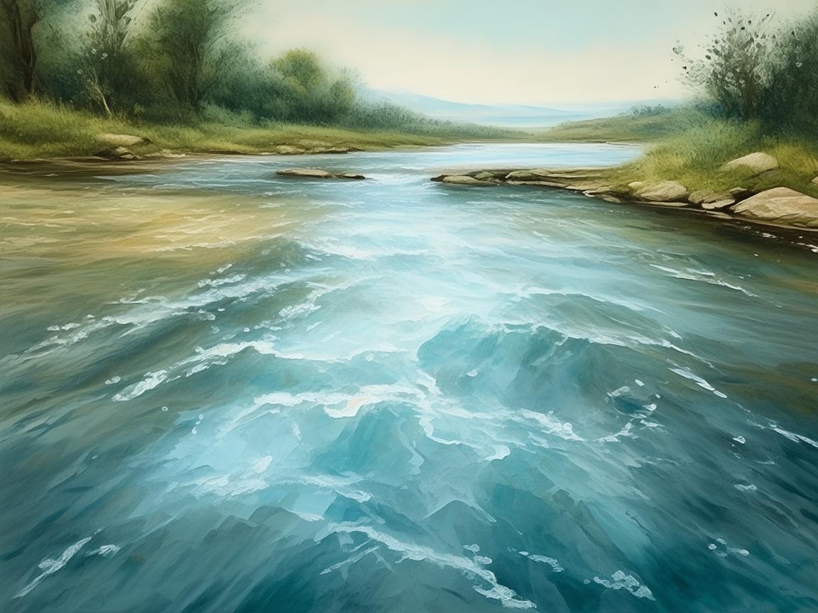 流淌在画笔下的灵动河流