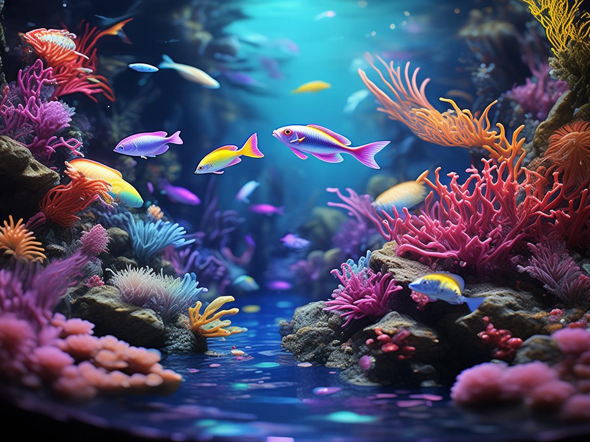 奇幻水族馆，插画师的梦幻笔触
