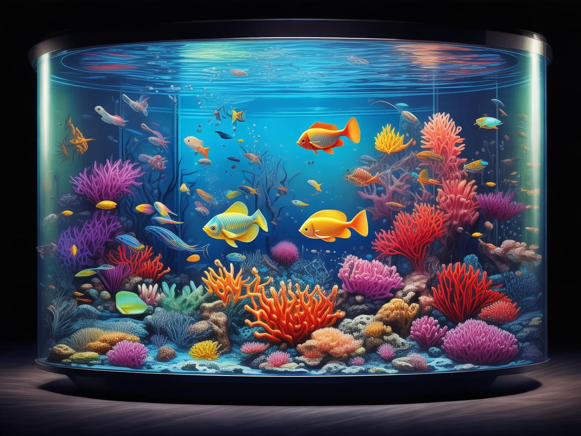 水族馆中的色彩斑斓，如何通过插画展现海洋生物的生态之美？