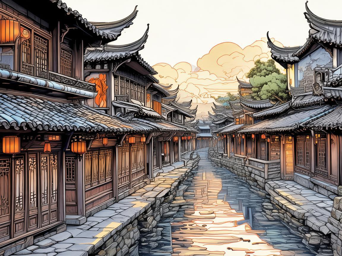 建瓯古韵，如何通过插画重现千年古城风貌？