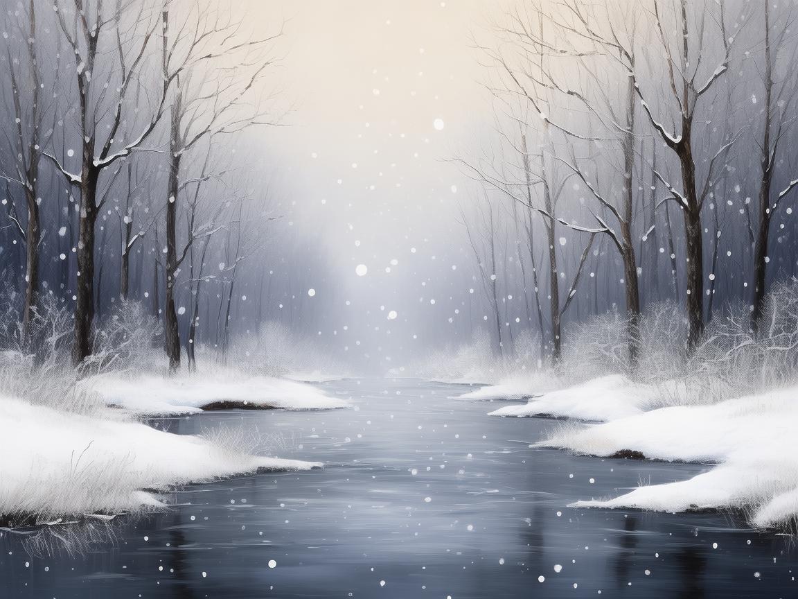 小雪时节，用画笔勾勒冬日诗意