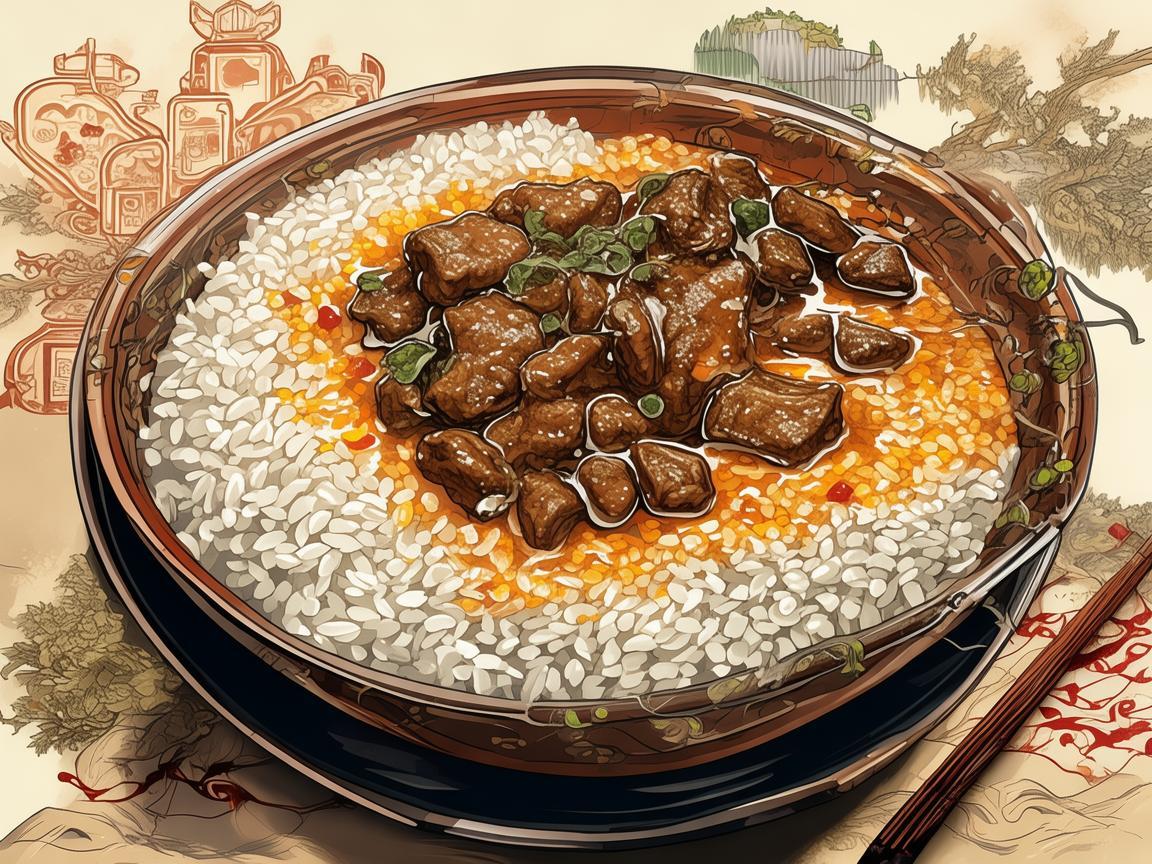 羊肉泡馍，传统美食与现代插画艺术的跨界融合
