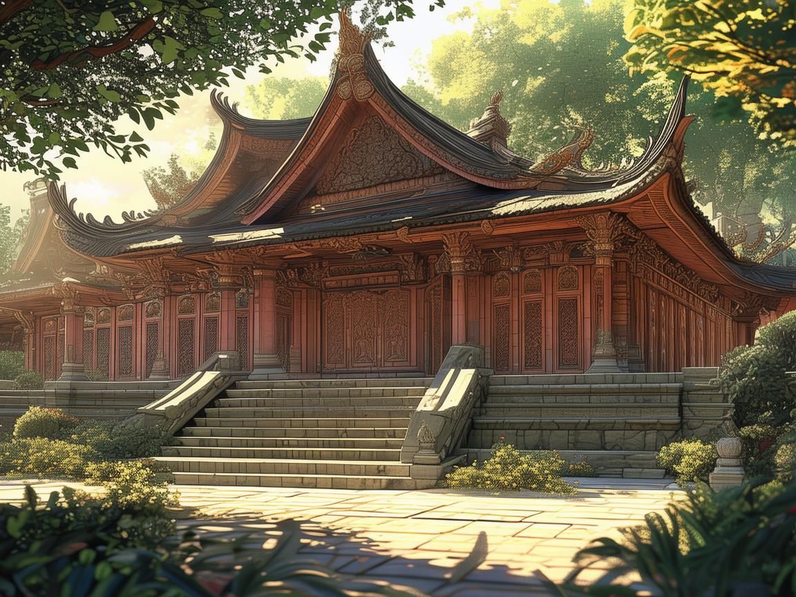 古韵今绘，寺庙之美在插画中绽放