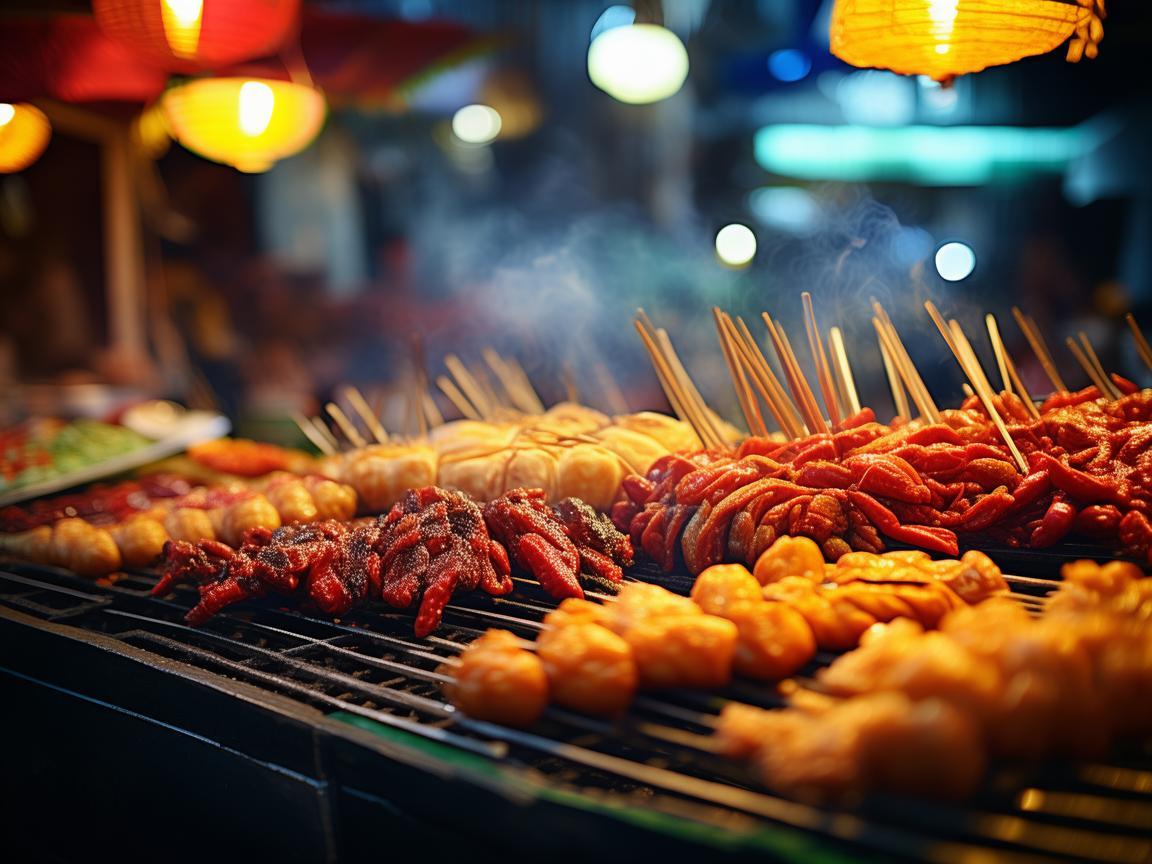 夜市小吃，如何用色彩与构图吸引食客的味蕾