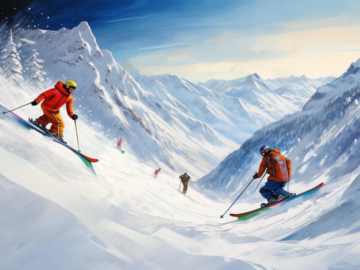滑雪运动中的色彩与情感，插画师如何捕捉雪场的瞬间？