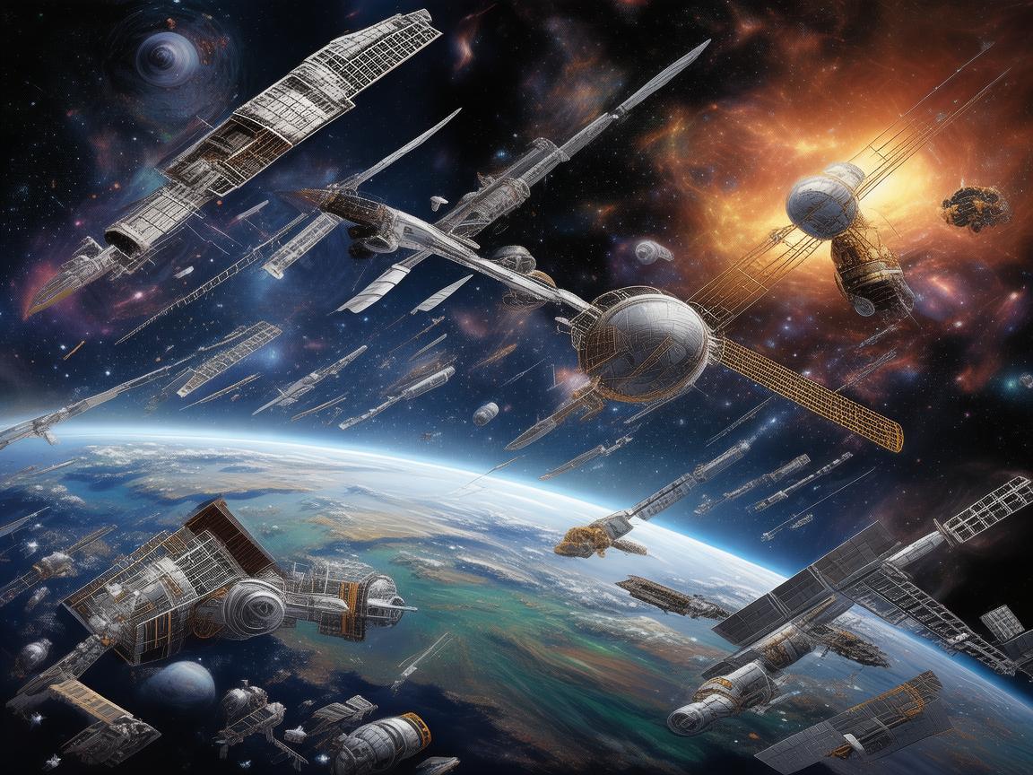 探索航空航天工程的插画世界