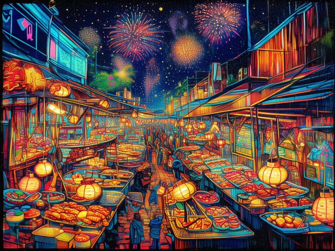 烟火人间，夜市小吃的多彩画卷