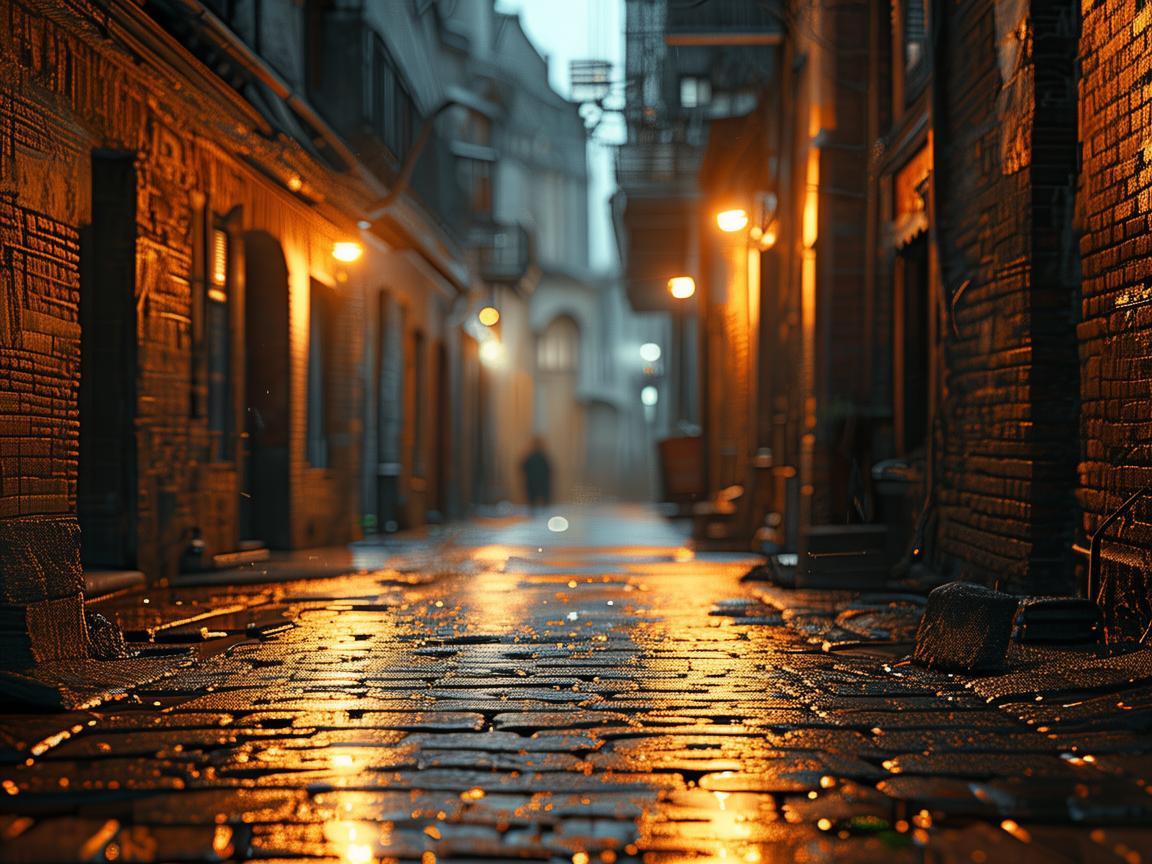 街道路灯，城市夜晚的温暖笔触