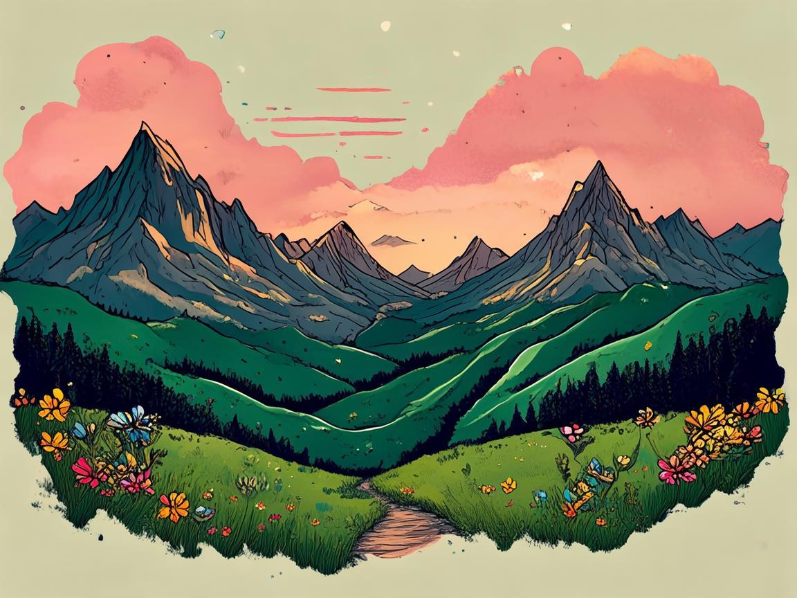 描绘山区，插画里的别样风情