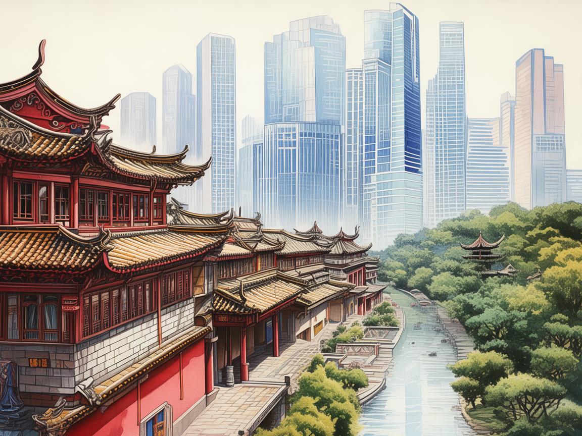 唐山印象，如何通过插画展现城市的历史与现代交融？