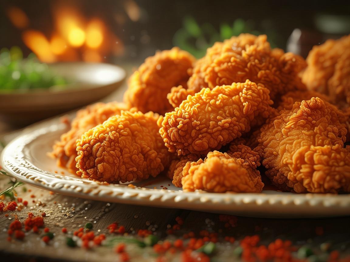 绘笔下的酥脆炸鸡盛宴