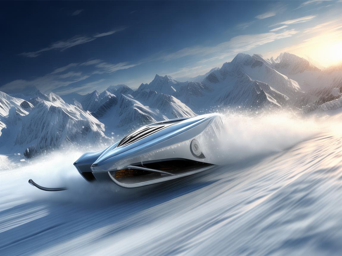 雪车，速度与激情的插画呈现