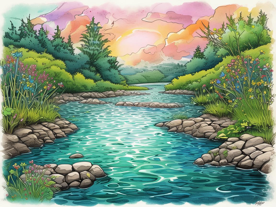 河源的色彩，如何通过插画展现其独特魅力？