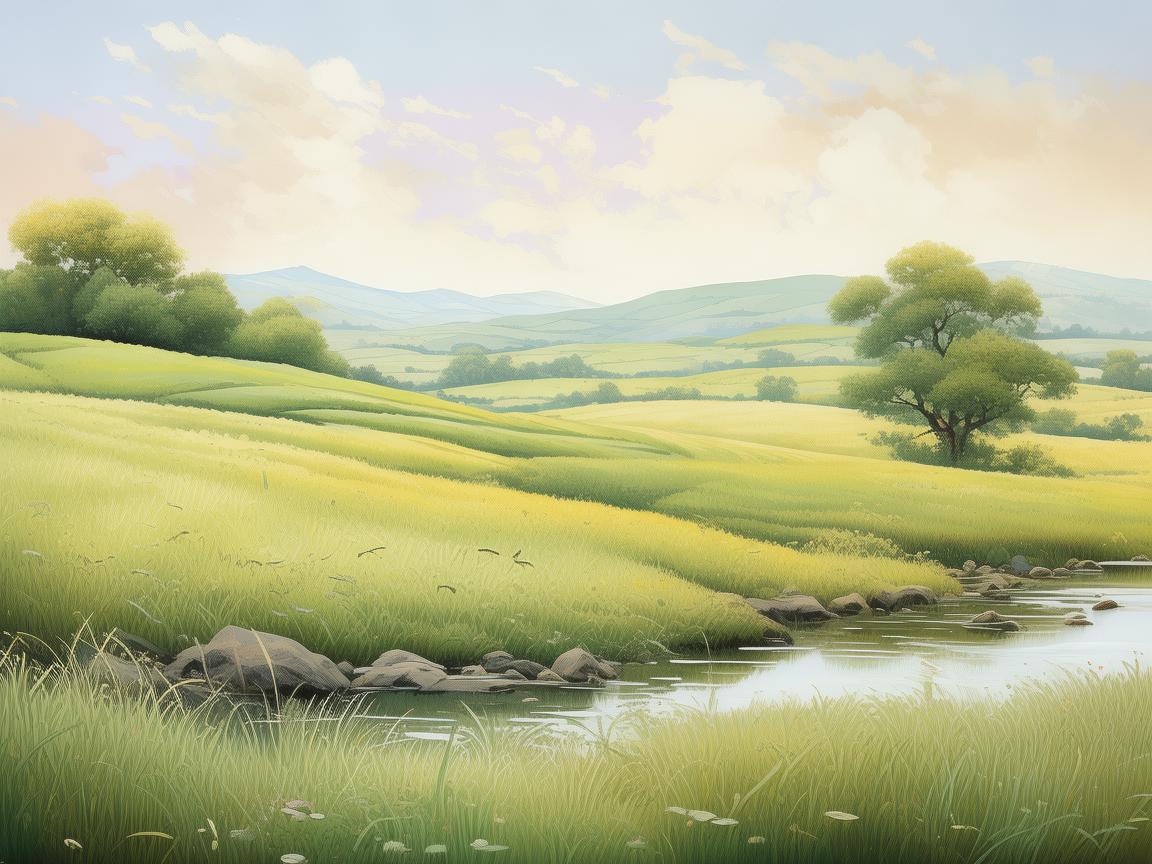 描绘牧场，画笔勾勒的田园牧歌