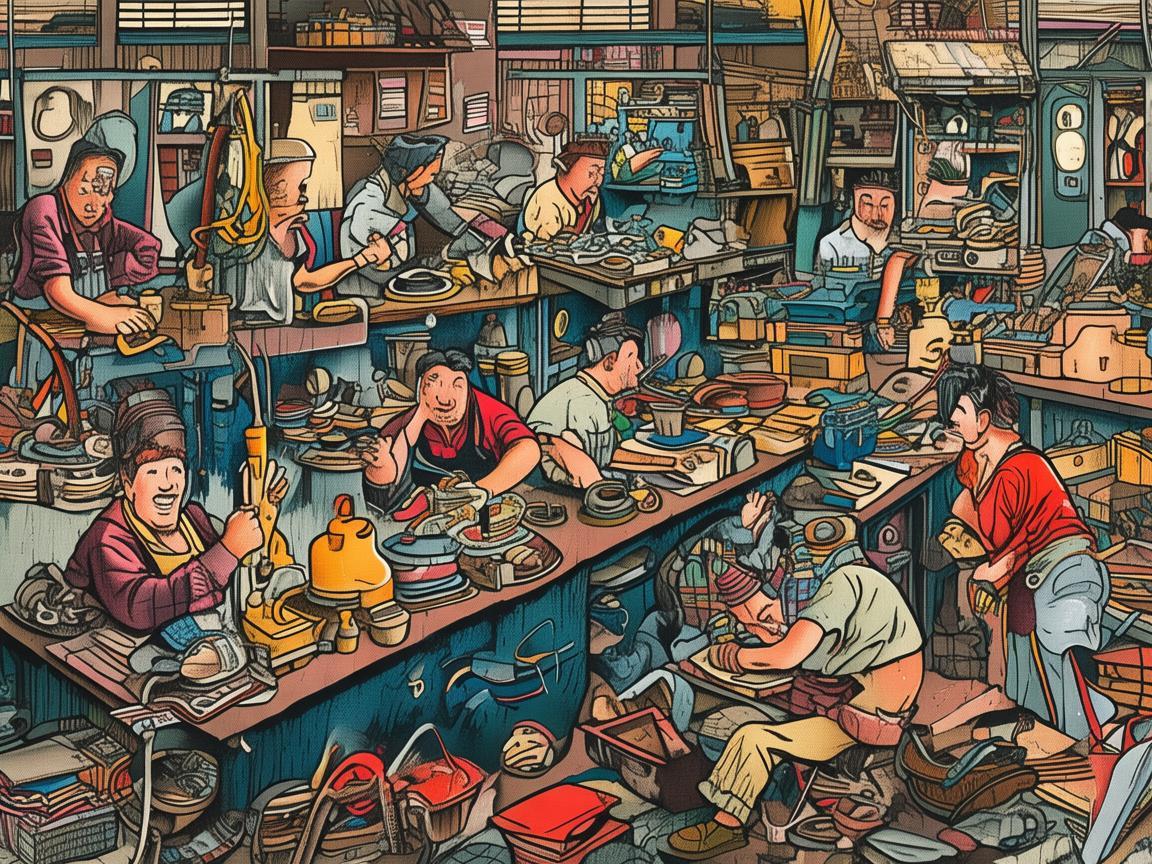 工人与色彩，如何通过插画展现他们的生活与情感？