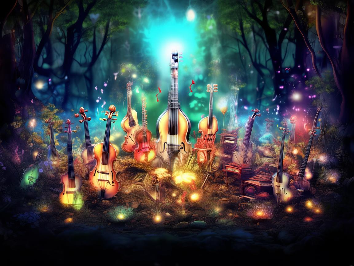 奏响音响的奇幻插画乐章