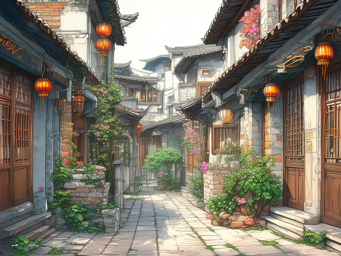 上虞风情，如何通过插画捕捉古城的现代韵律？