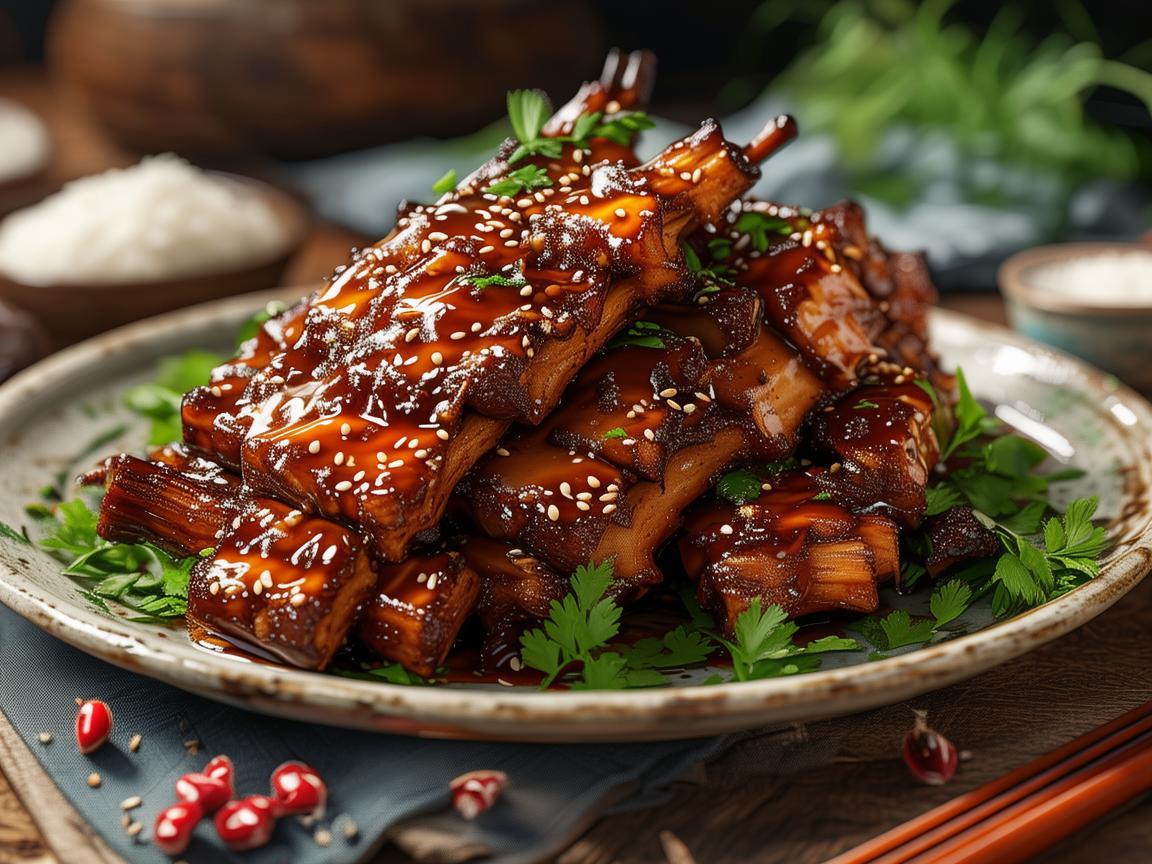品味无锡排骨，绘就美食插画