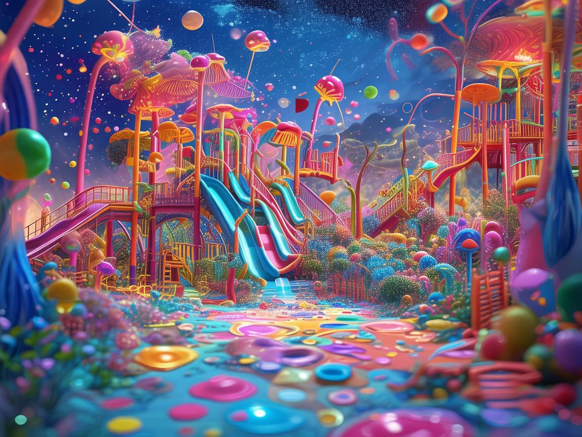 梦幻淘气堡，插画里的欢乐天地
