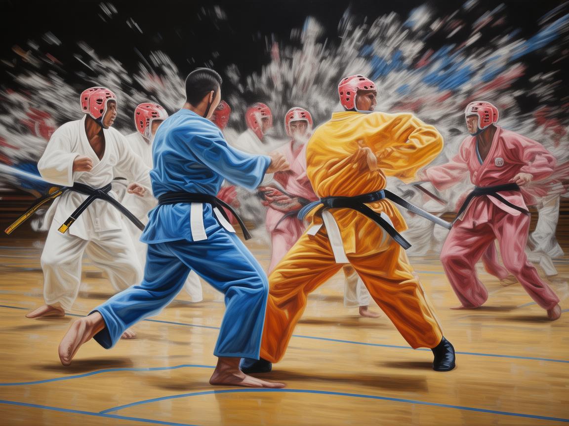 用画笔描绘跆拳道的热血与激情