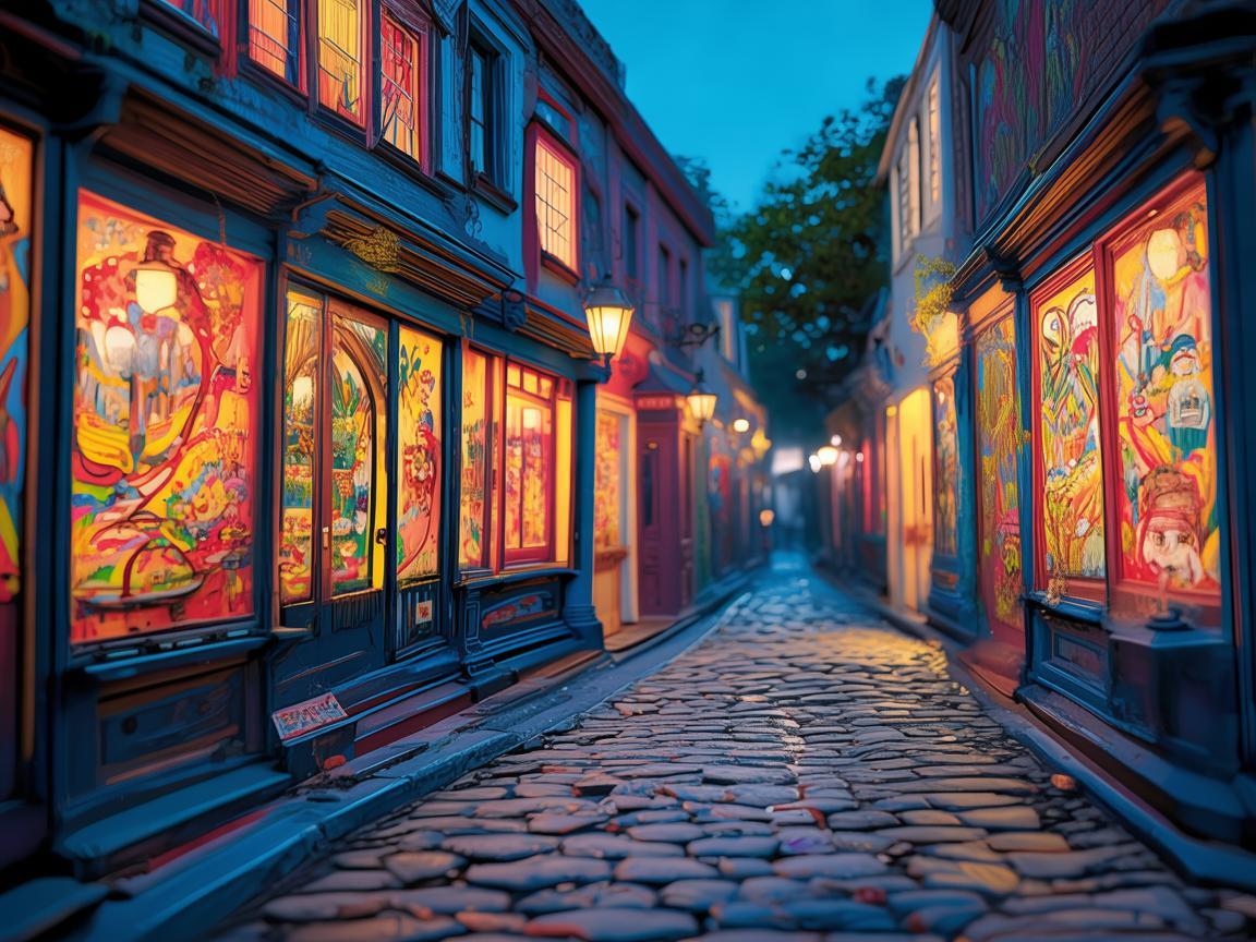 漫步画廊街，邂逅插画艺术的缤纷世界