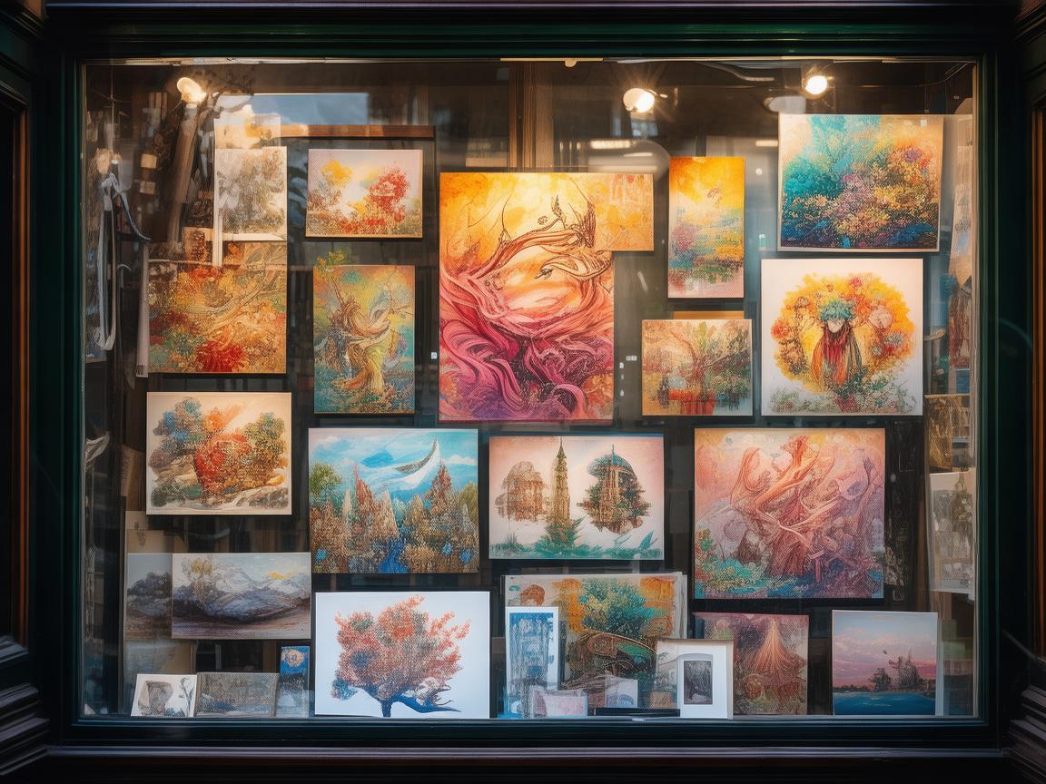 艺术品店橱窗，插画师眼中的艺术舞台