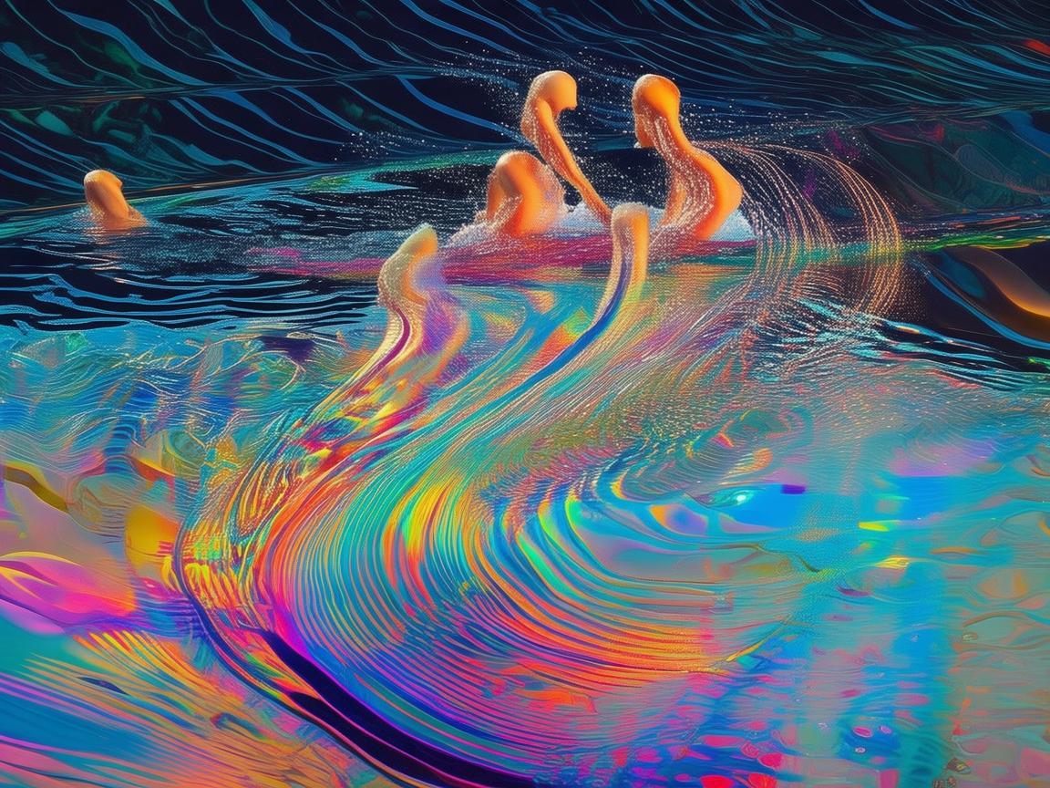 水之舞者，花样游泳中的色彩与构图艺术