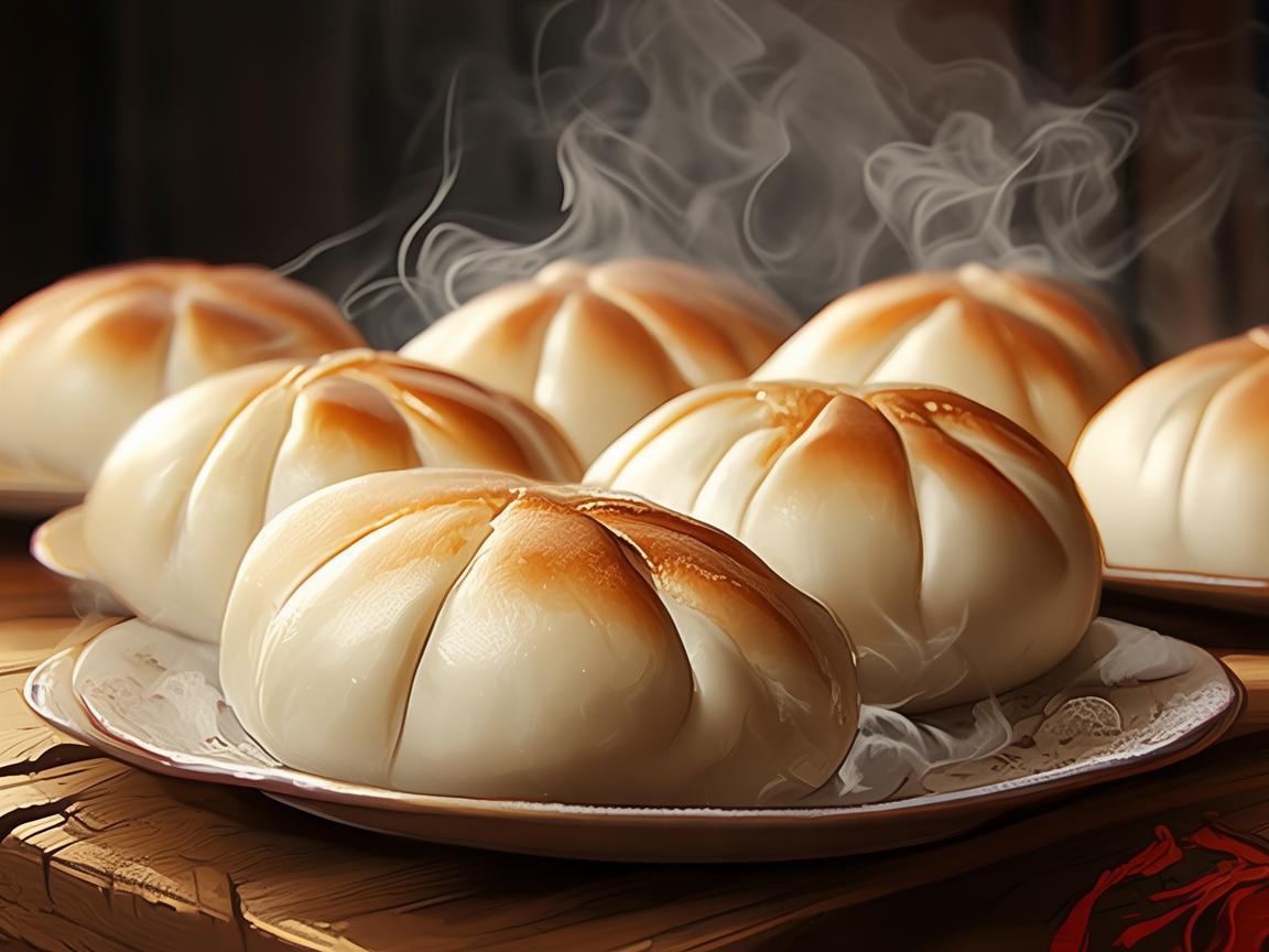 ‘馒头’的色彩与纹理，如何通过插画展现传统美食的魅力？