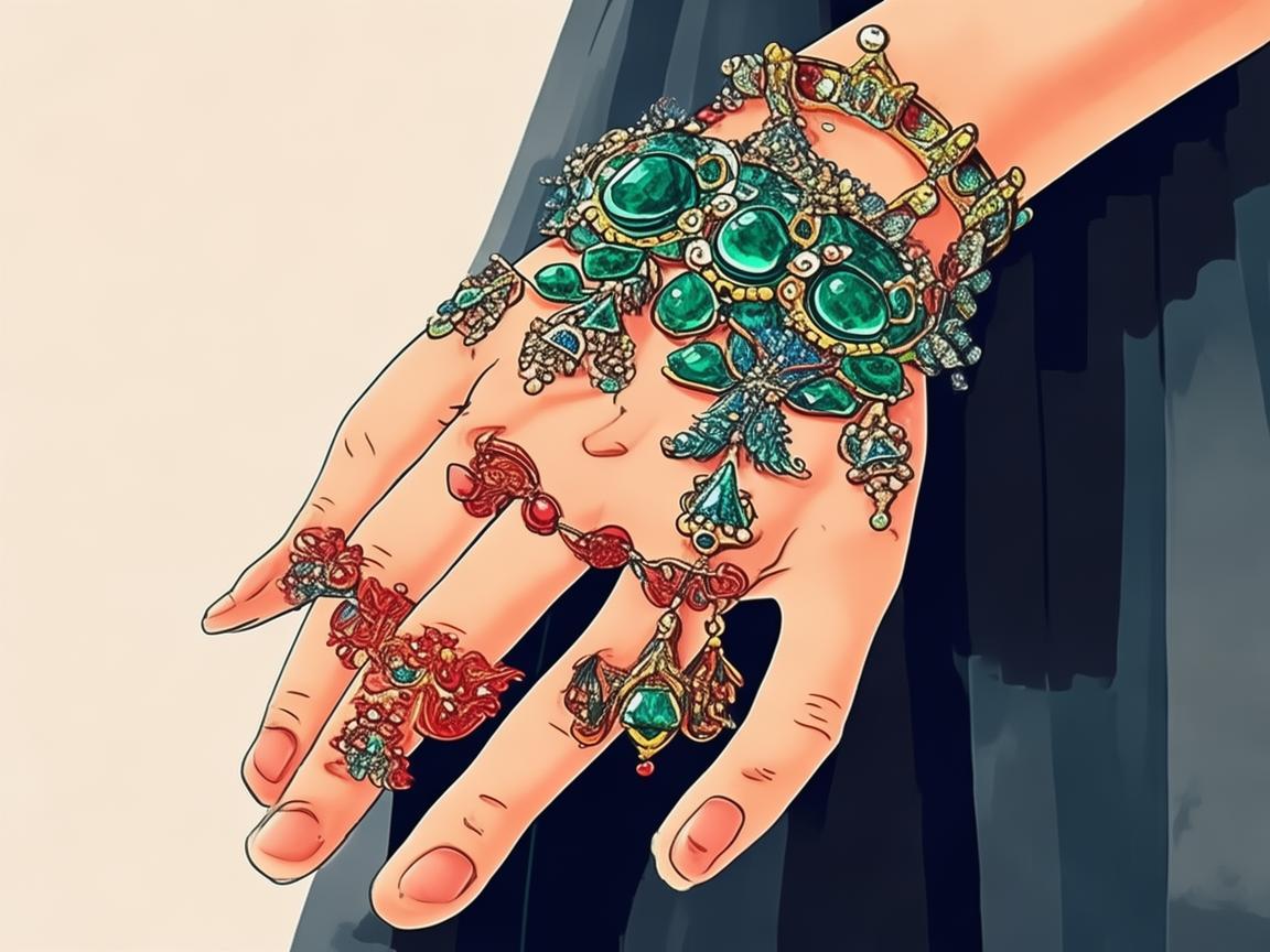 如何通过手绘插画展现独特手饰魅力？