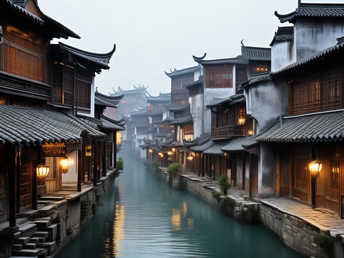 滁州古城韵味，如何通过插画展现其历史与现代交融的独特风貌？