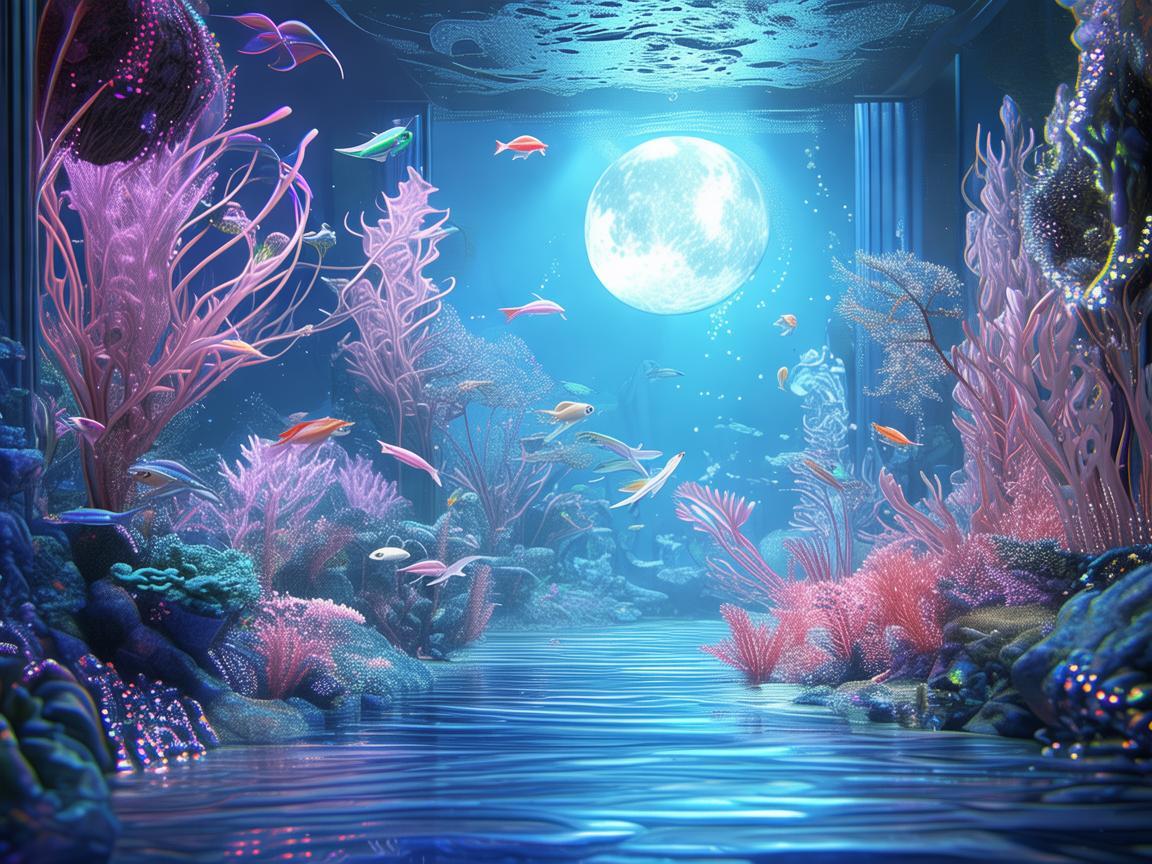 梦幻水族馆展区，插画师的奇妙视界