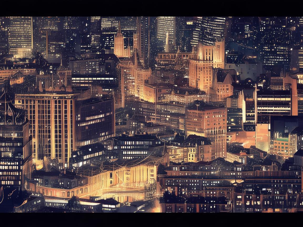 绿地广场，城市中的梦幻插画舞台