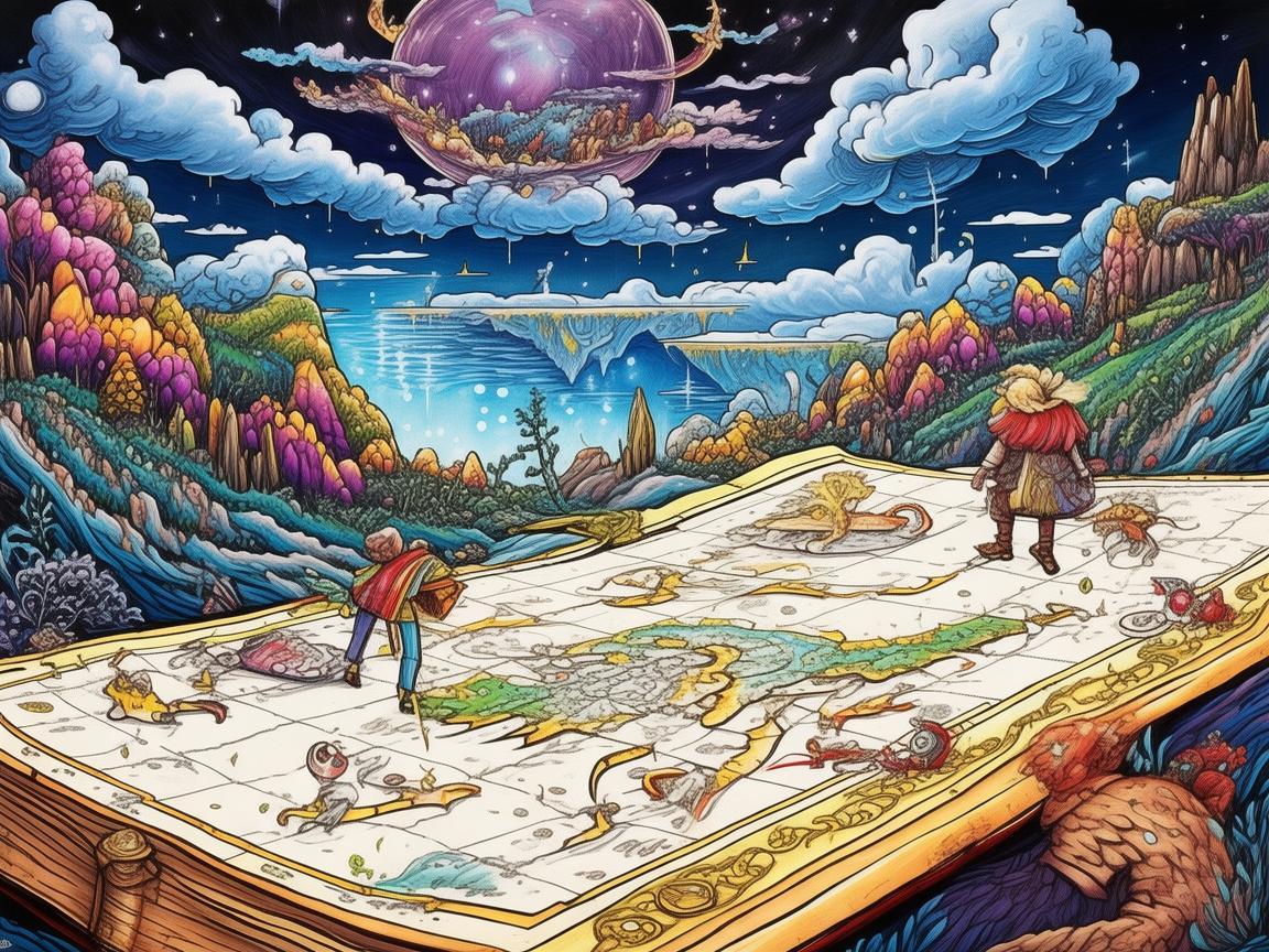 在未知的地图上，冒险家与插画师的奇幻碰撞