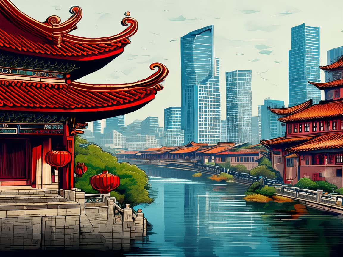 蚌埠文化，如何通过插画展现其历史与现代交融的独特魅力？