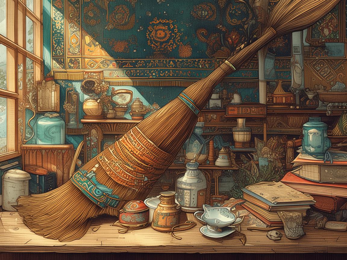 扫帚下的艺术，插画师如何捕捉日常细节的魔力？