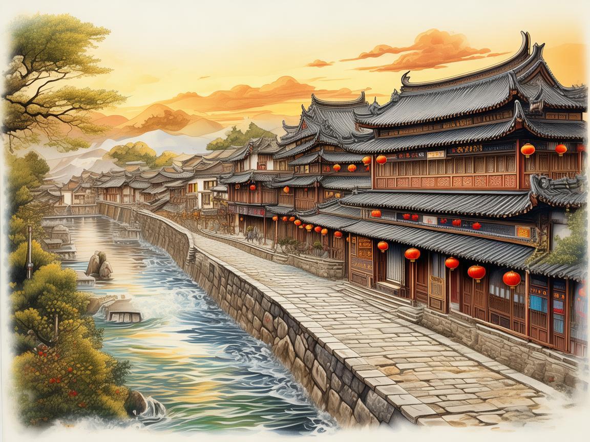 渭南古城韵，如何通过插画重现其历史风貌？