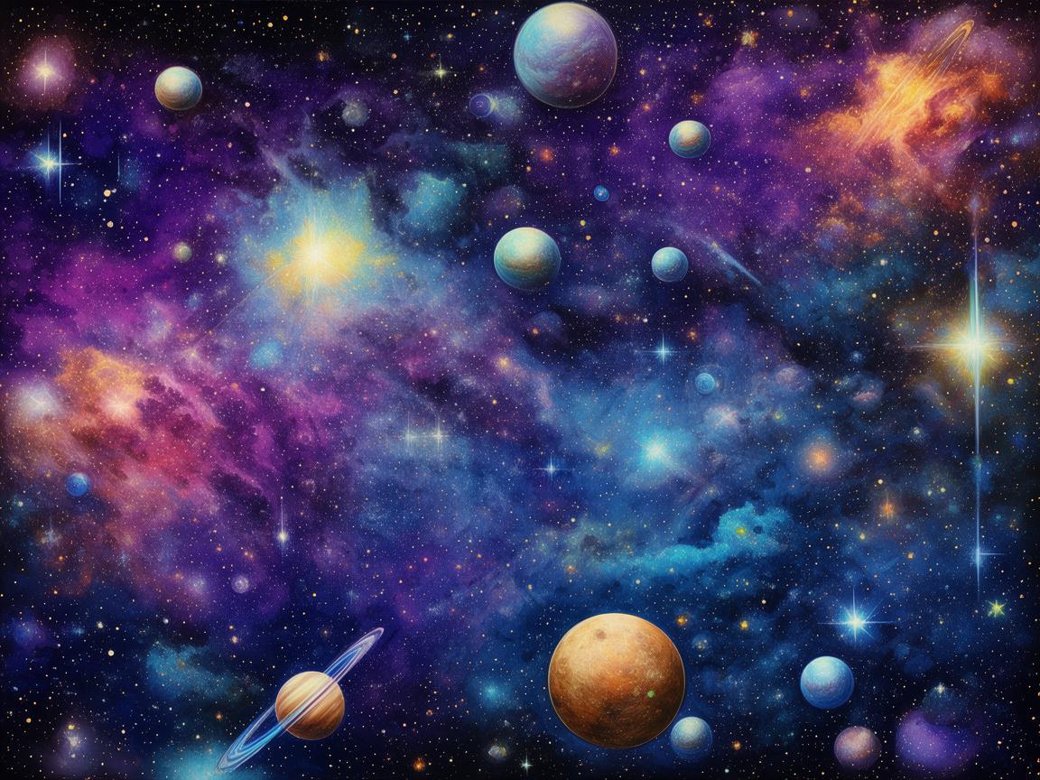 用画笔描绘天体化学的奇幻画卷