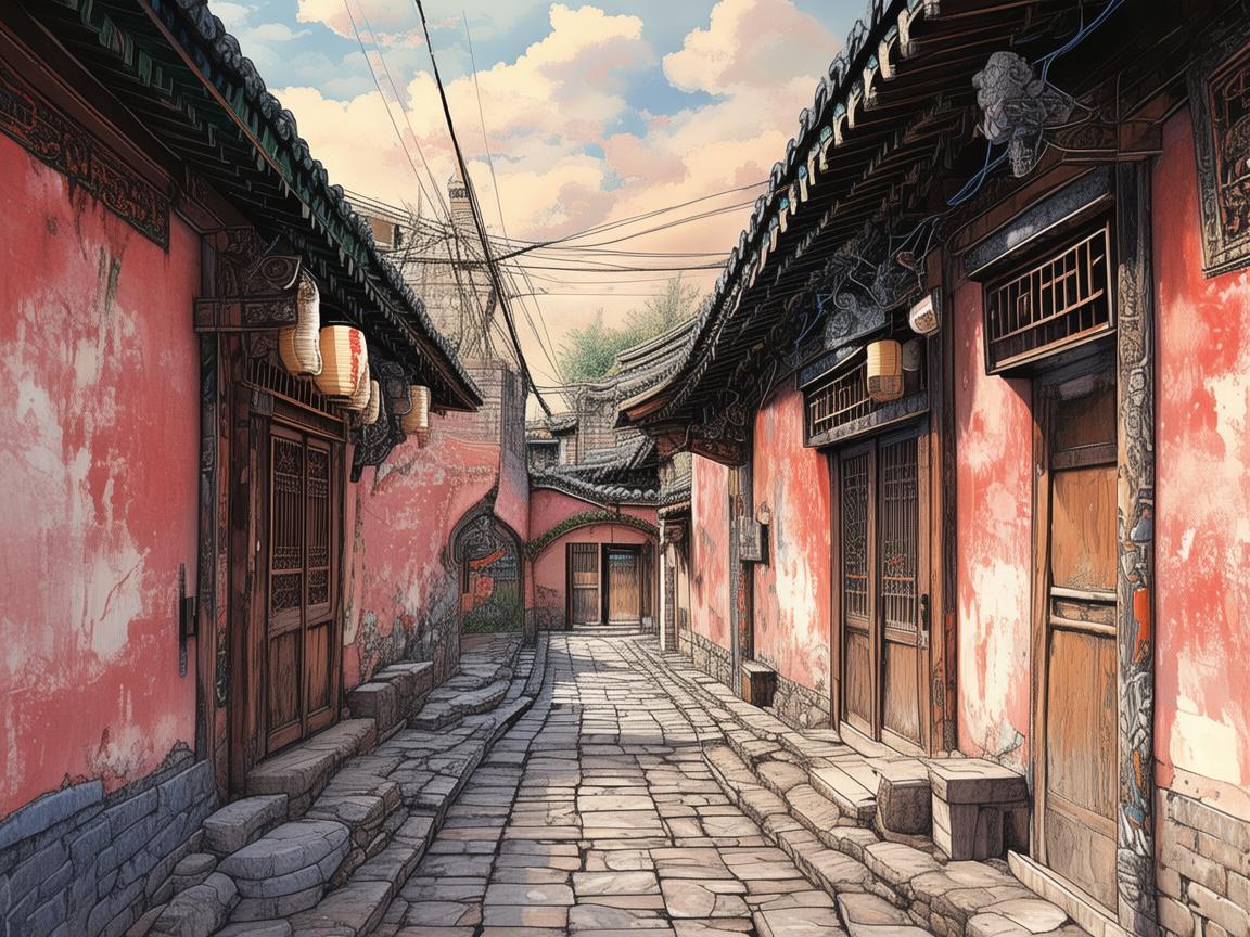 北京的胡同文化，如何在插画中生动再现？