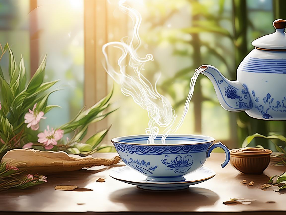 品味乌龙茶，绘就插画韵
