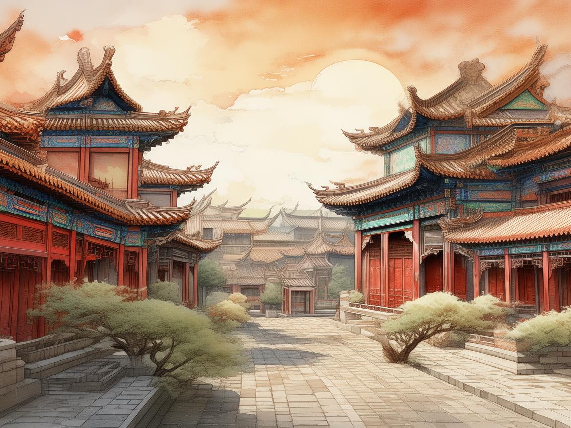 咸阳古都的色彩，如何通过插画重现秦汉风华？