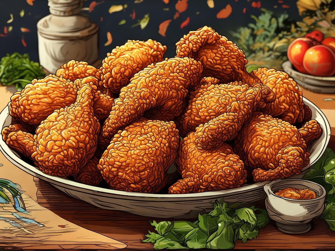 品味炸鸡，舌尖上的插画盛宴