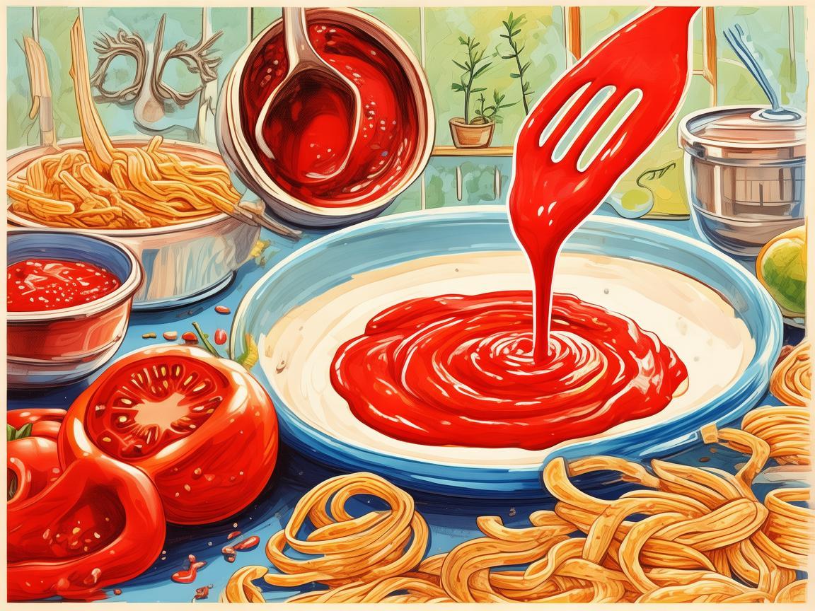 番茄酱，色彩与美味交织的插画灵感源泉
